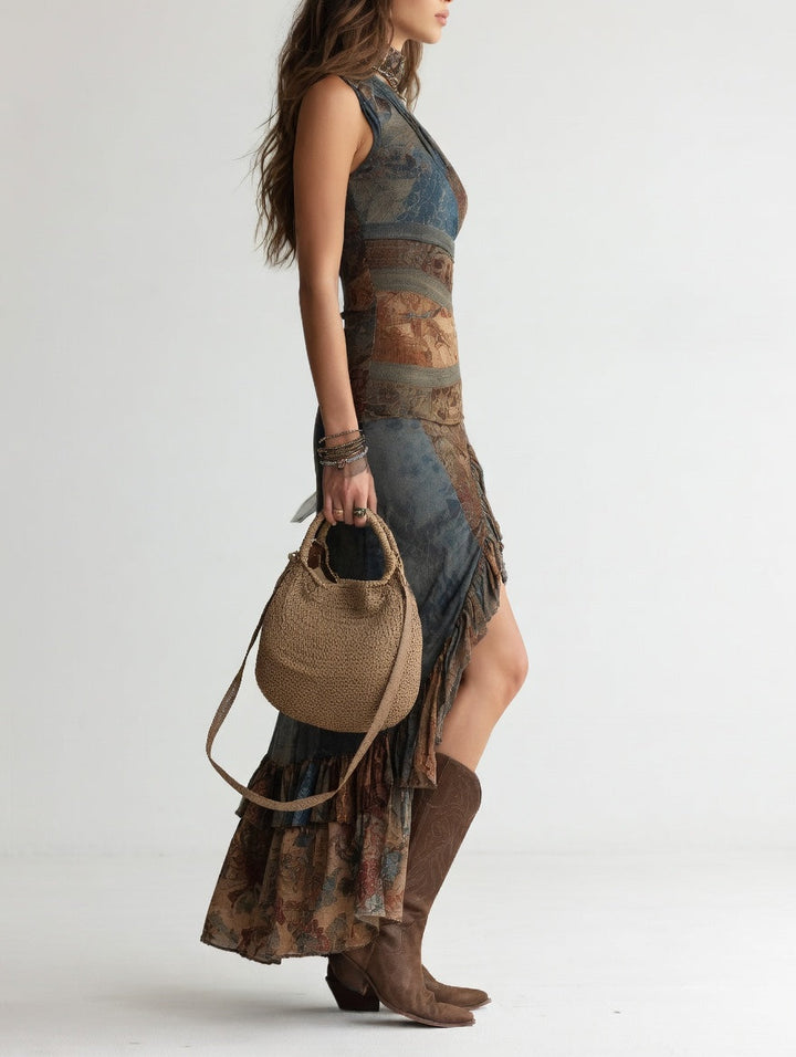 Aurélysse™ — Robe Bohème Asymétrique à Silhouette Sculptée