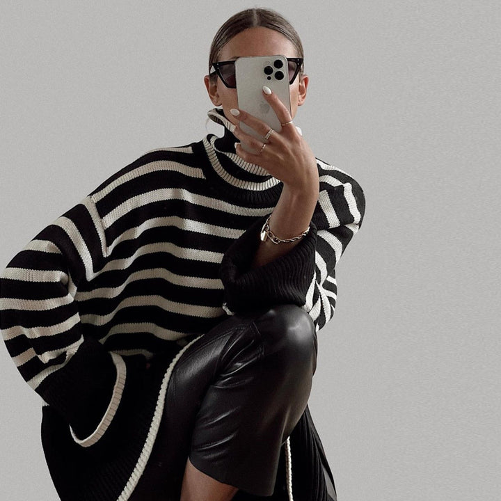Éliane™ – Pull Rayé Chic et Décontracté