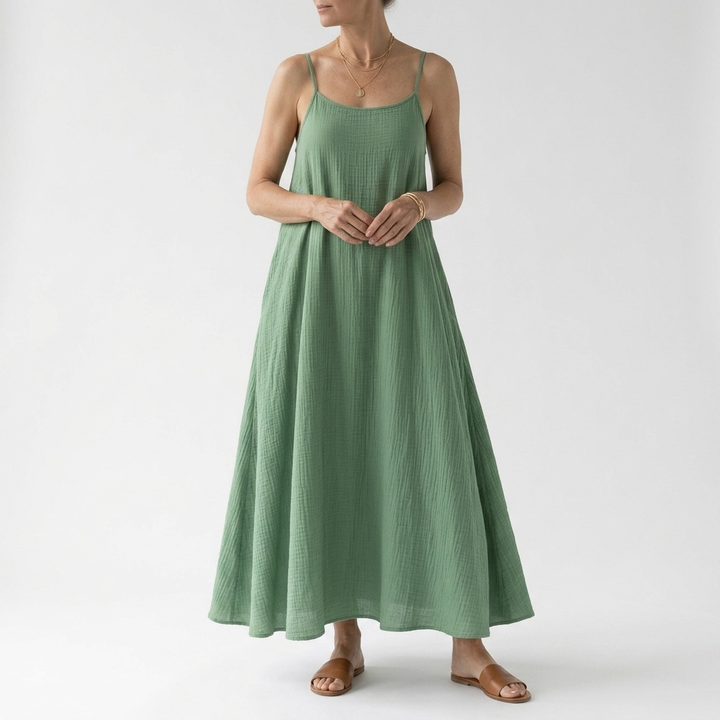 Dorsale™ - Robe Maxi Dos Nu avec Bretelles à Lacet