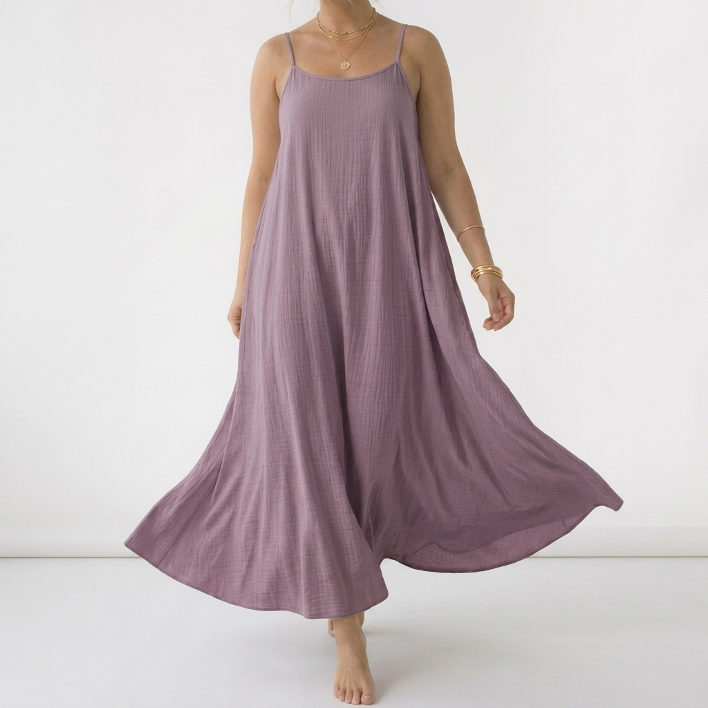 Dorsale™ - Robe Maxi Dos Nu avec Bretelles à Lacet