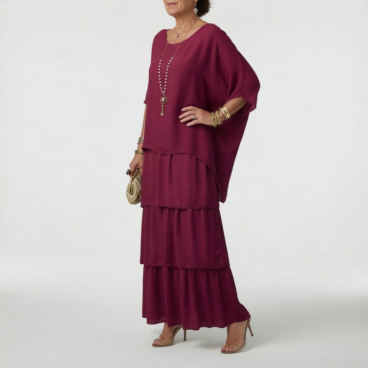 Émeline™ — Robe maxi fluide à volants au style bohème