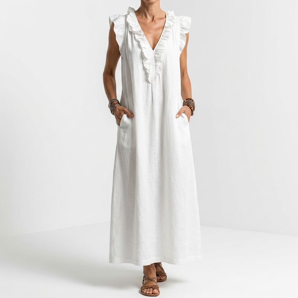 Terrale™ — Élégante Robe Maxi Bohème avec Poches