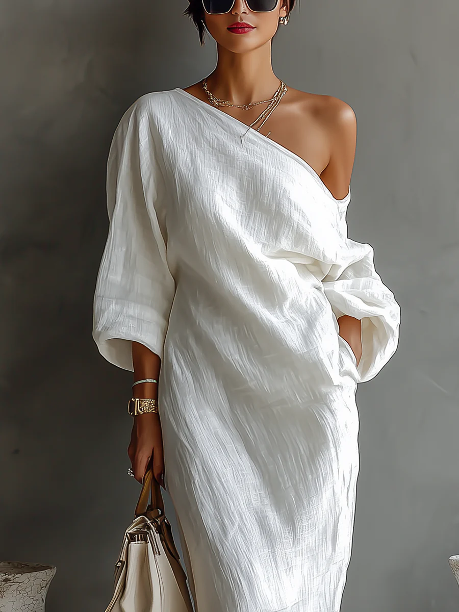 Livia™ — Robe fluide asymétrique au charme naturel