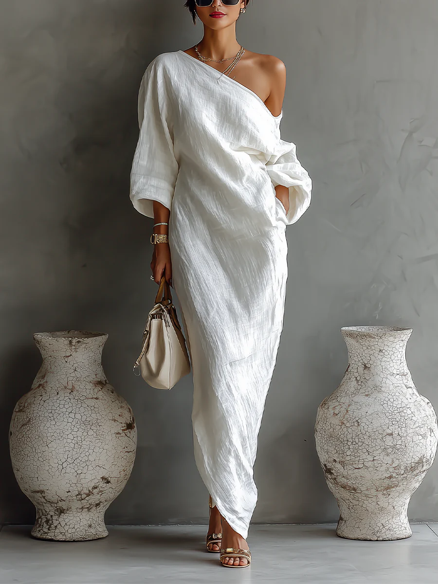 Livia™ — Robe fluide asymétrique au charme naturel