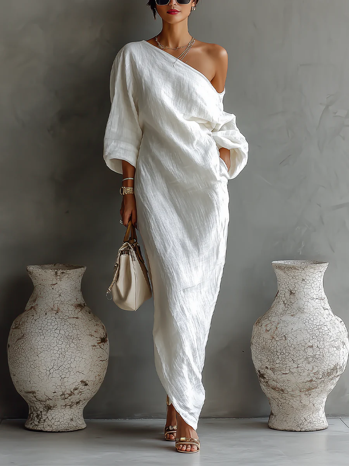 Livia™ — Robe fluide asymétrique au charme naturel