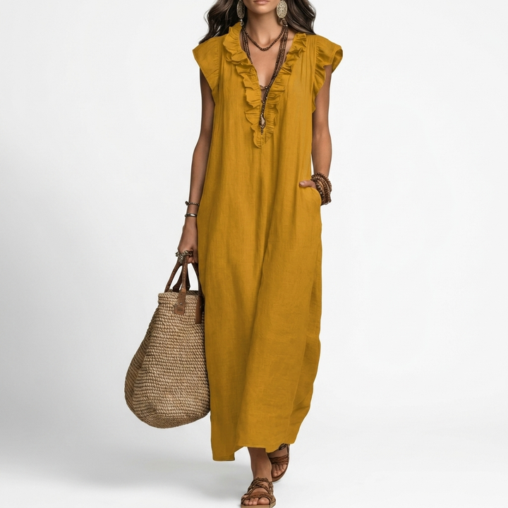 Terrale™ — Élégante Robe Maxi Bohème avec Poches