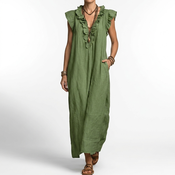 Terrale™ — Élégante Robe Maxi Bohème avec Poches