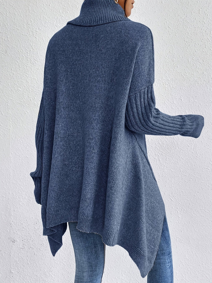 Léïna™ – Pull Doux à Col Montant Décontracté