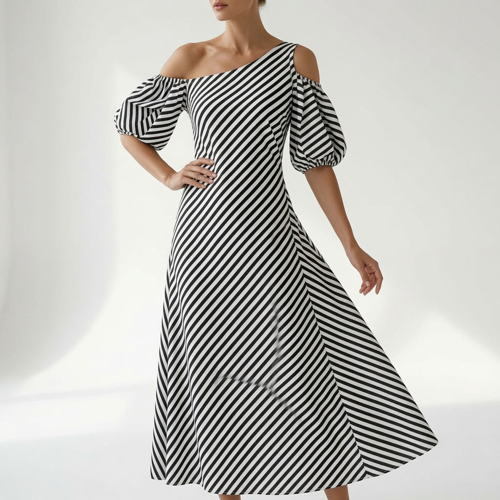 Soléa™ — Robe Élégante à Épaules Dénudées pour l'Été