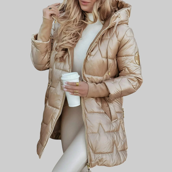 Cecilia | Élégant manteau d'automne avec capuche