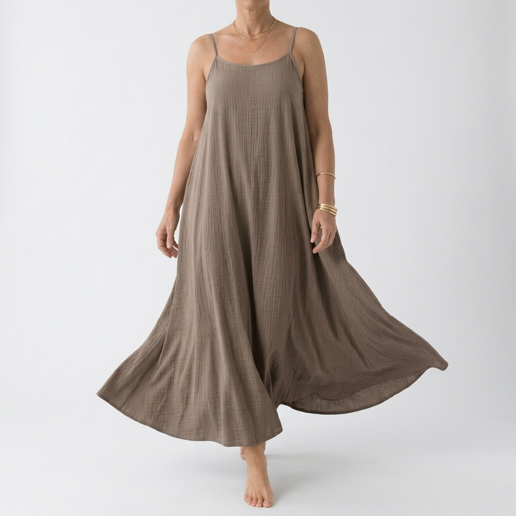 Dorsale™ - Robe Maxi Dos Nu avec Bretelles à Lacet