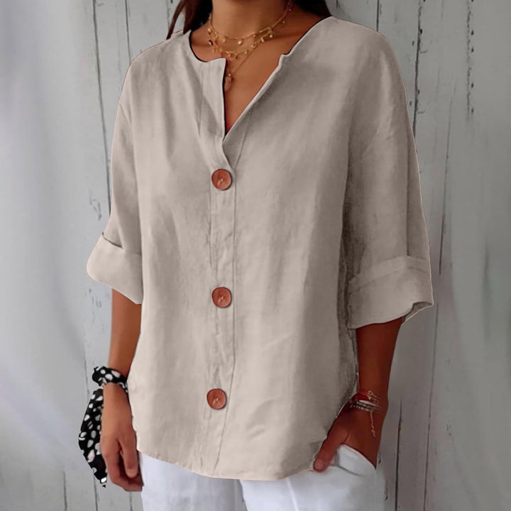 Clara - Luminous Linen Oversized Blouse