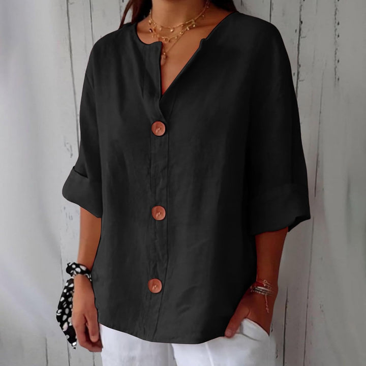 Clara - Luminous Linen Oversized Blouse
