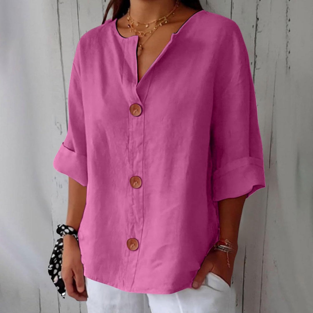 Clara - Luminous Linen Oversized Blouse