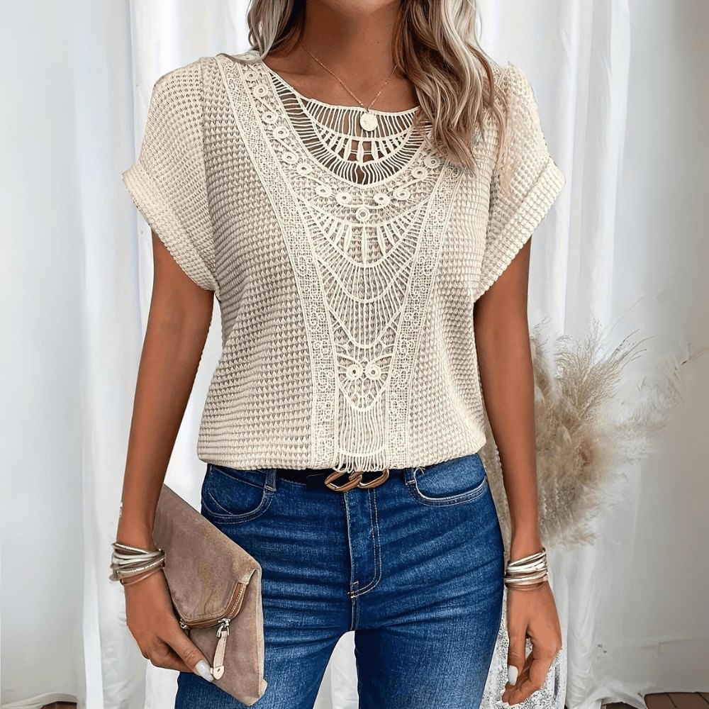 Karin - Élégante Blouse en Dentelle