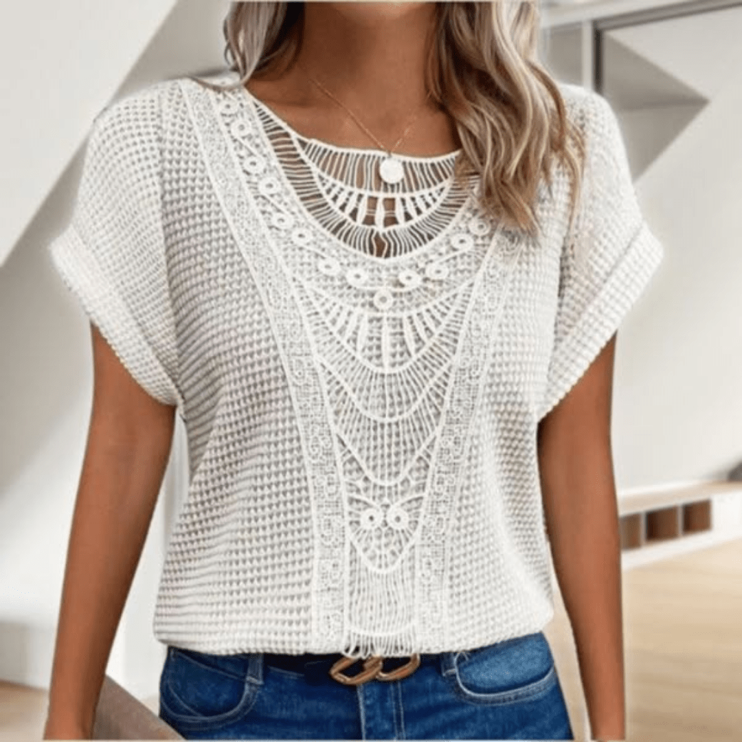 Karin - Élégante Blouse en Dentelle