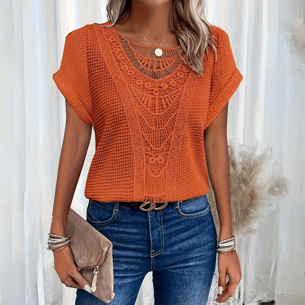 Karin - Élégante Blouse en Dentelle