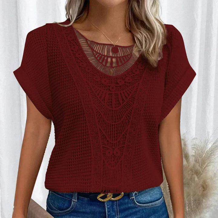 Karin - Élégante Blouse en Dentelle