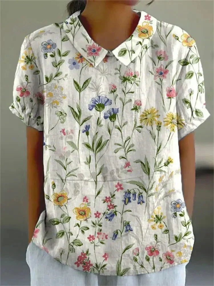 Sofia - Élégante Chemise à Fleurs