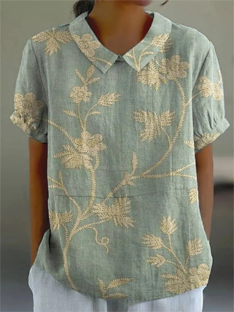 Sofia - Élégante Chemise à Fleurs