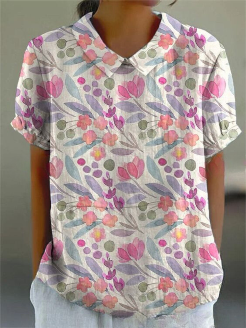Sofia - Élégante Chemise à Fleurs