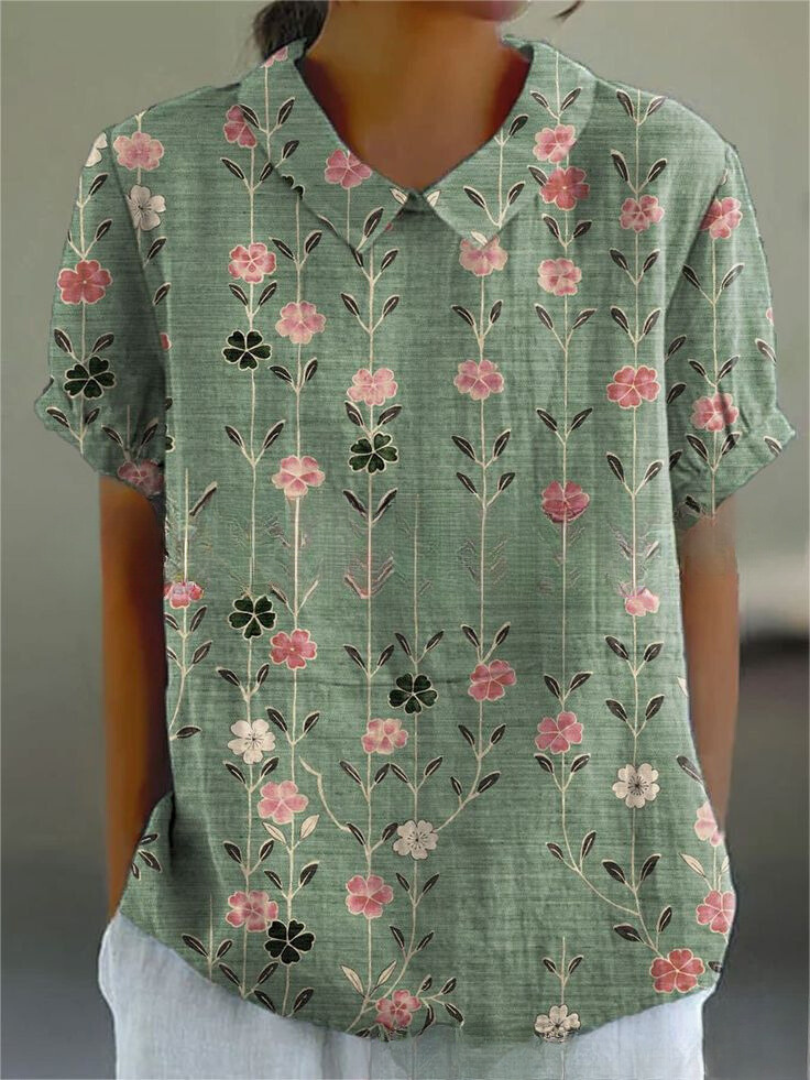 Sofia - Élégante Chemise à Fleurs