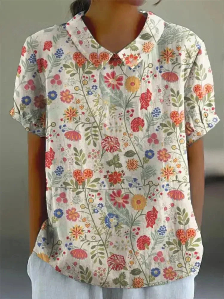 Sofia - Élégante Chemise à Fleurs