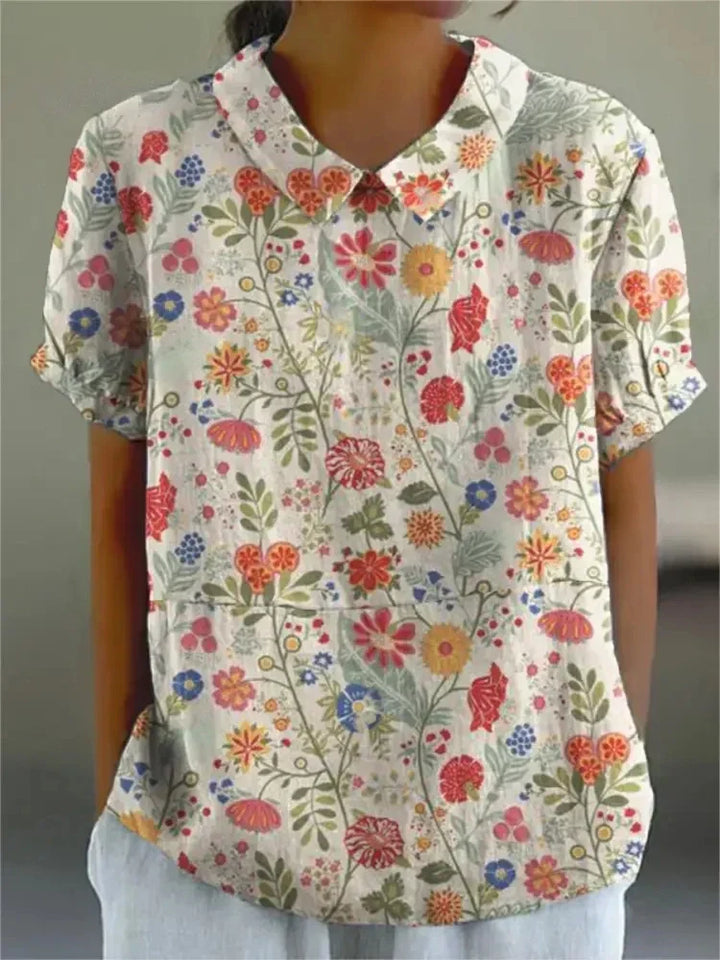 Sofia - Élégante Chemise à Fleurs