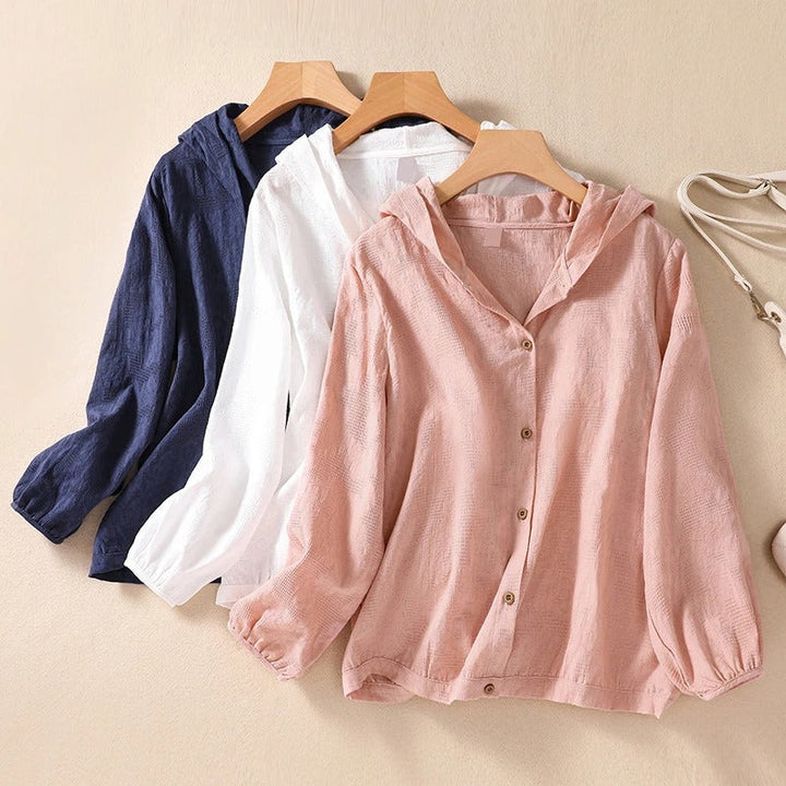 Miri - Sweat à capuche en lin léger et confortable