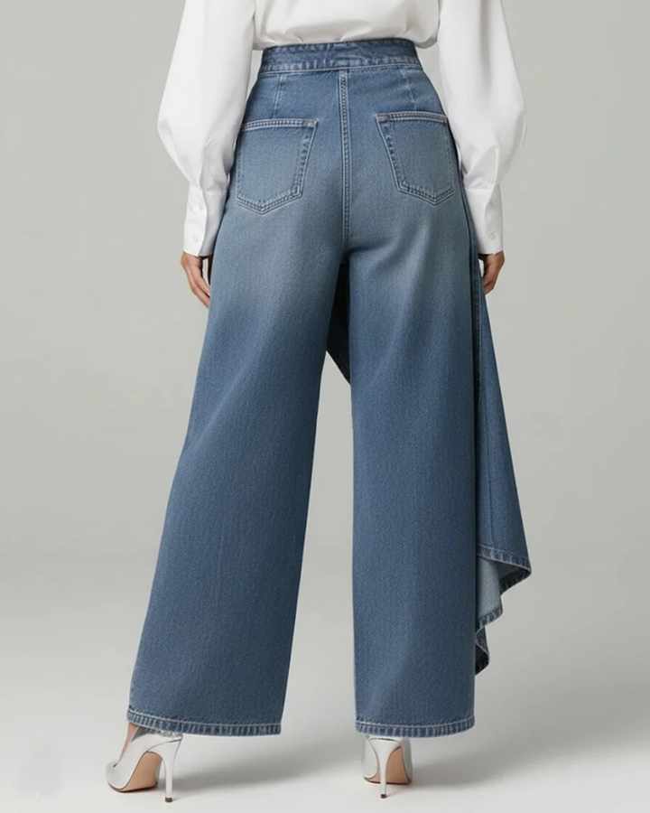 Audrey | Cozy Denim Wrap Pants