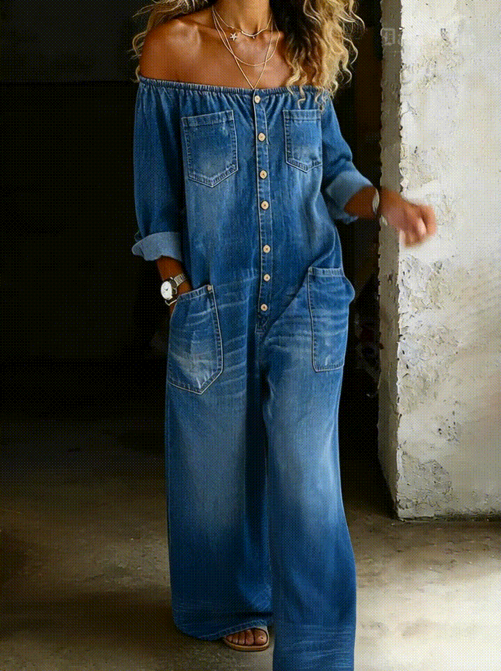 Elena | Combinaison Longue à Manches et Épaules Dégagées