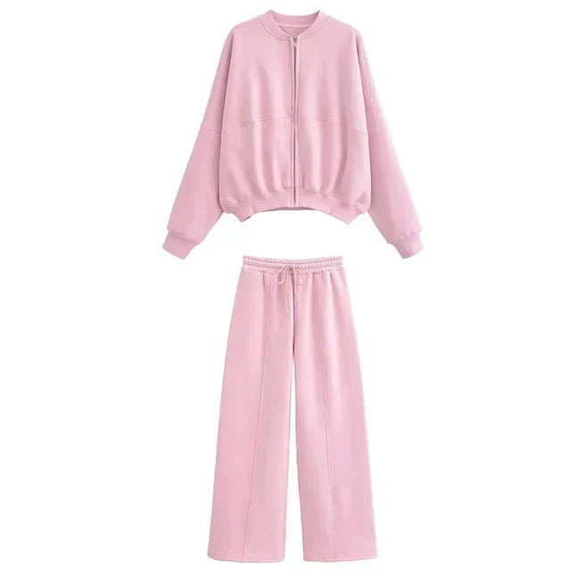 Sandrine - Stylish Bomber Jacket Set