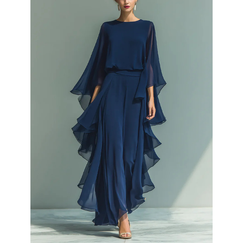 Aurora | Ensemble Chic en Chiffon à Volants