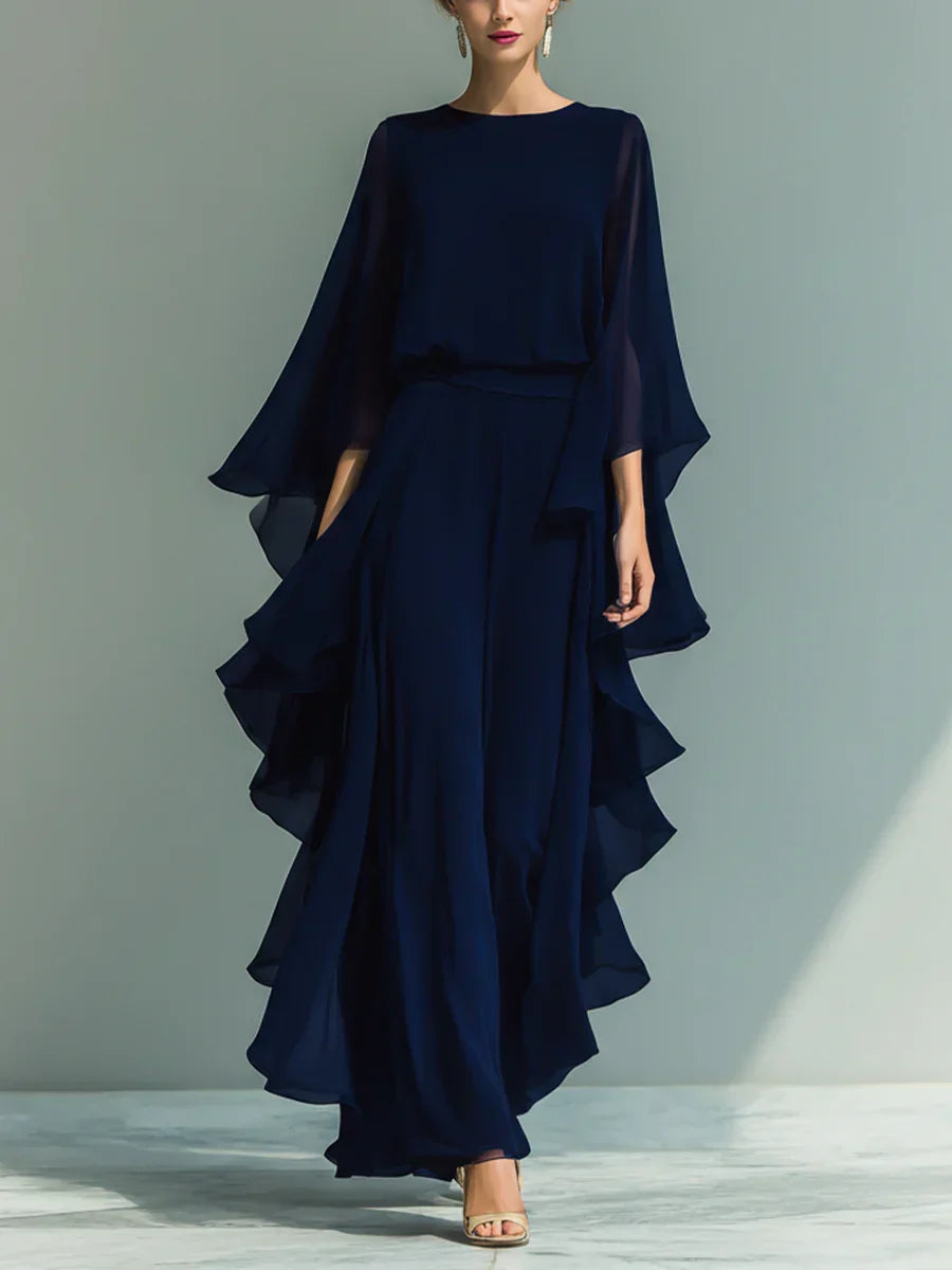 Aurora | Ensemble Chic en Chiffon à Volants