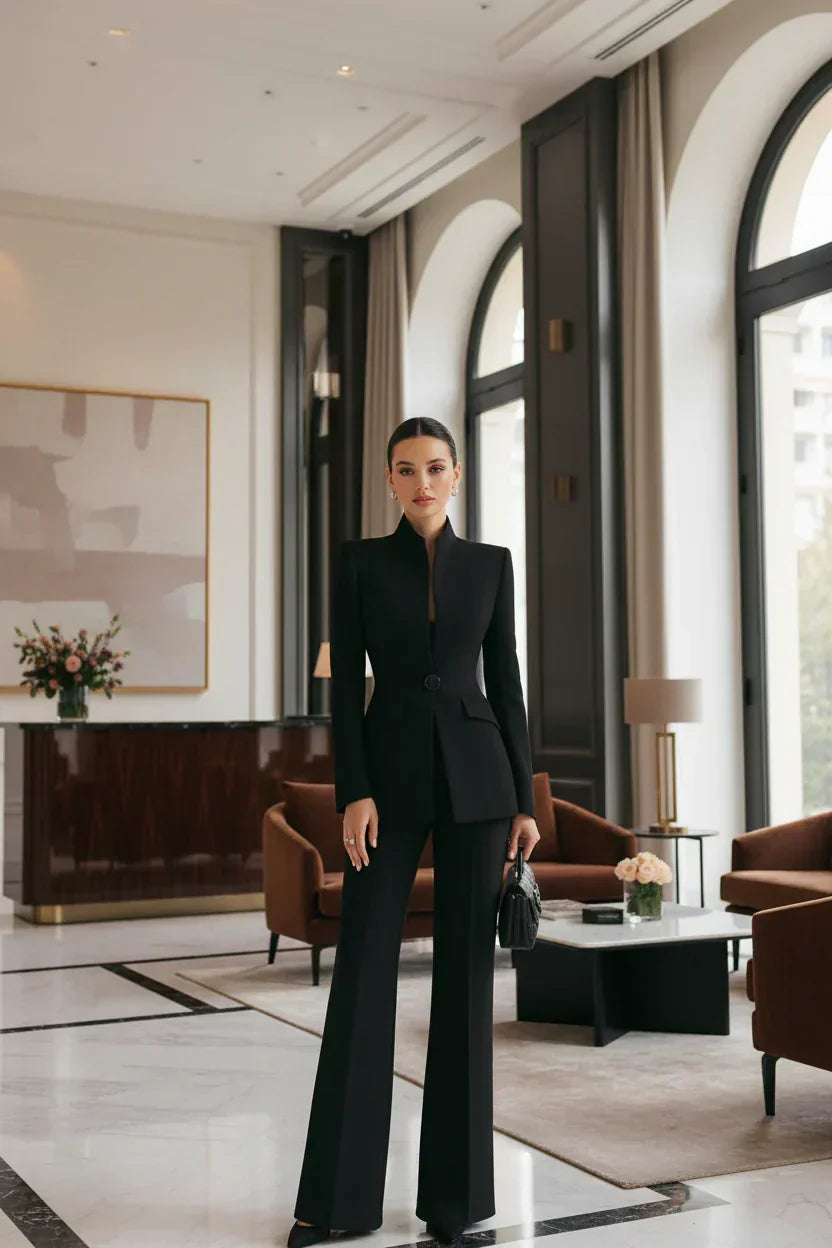 GIA | Blazer et Pantalon Palazzo Coordonné