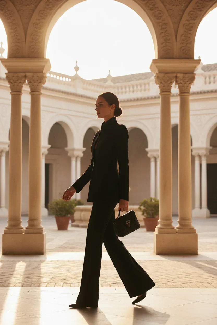 GIA | Blazer et Pantalon Palazzo Coordonné