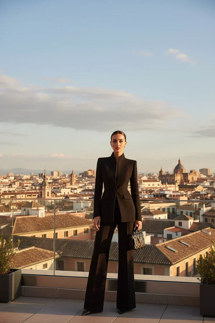GIA | Blazer et Pantalon Palazzo Coordonné