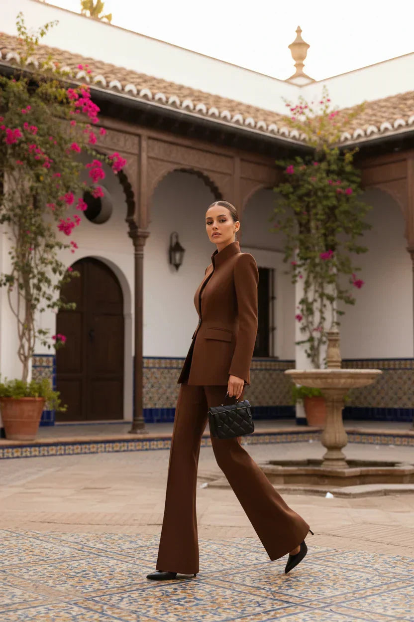 GIA | Blazer et Pantalon Palazzo Coordonné
