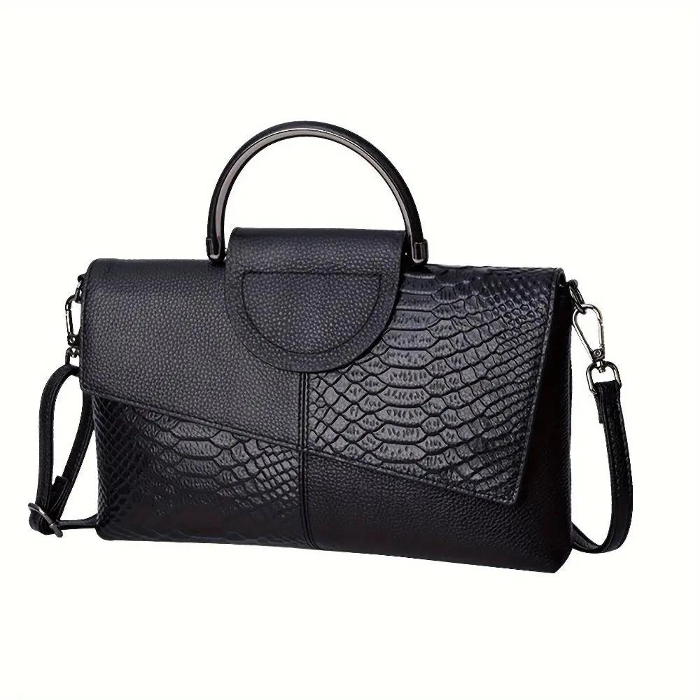 Cassandre | Sac à Main en Simili Cuir Crocodile Luxueux