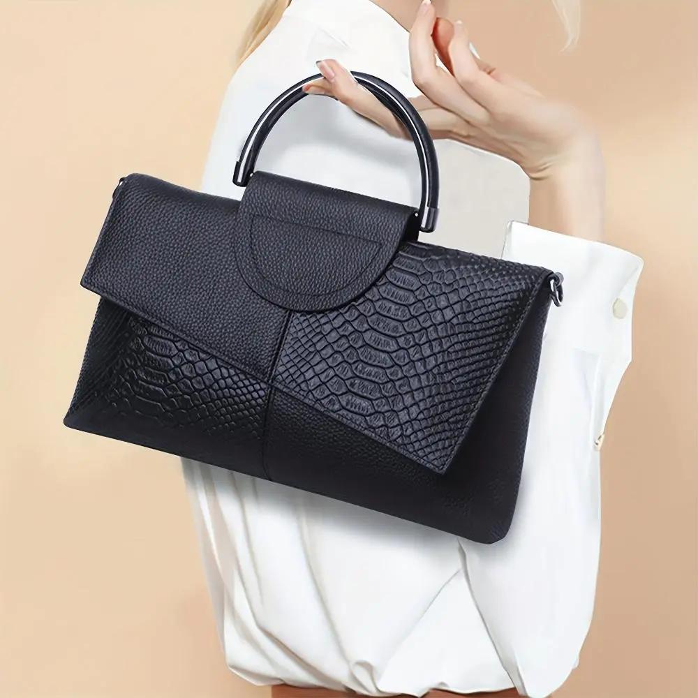 Cassandre | Sac à Main en Simili Cuir Crocodile Luxueux