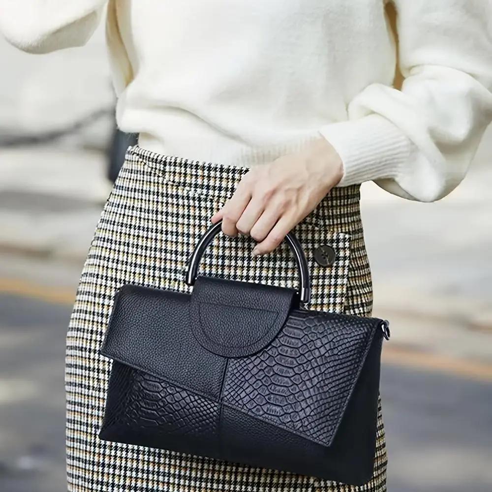 Cassandre | Sac à Main en Simili Cuir Crocodile Luxueux