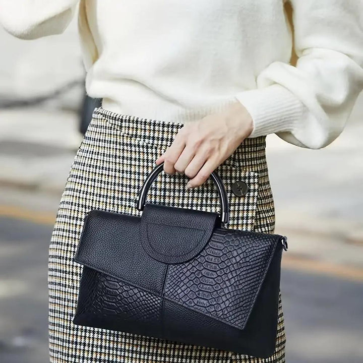 Cassandre | Sac à Main en Simili Cuir Crocodile Luxueux
