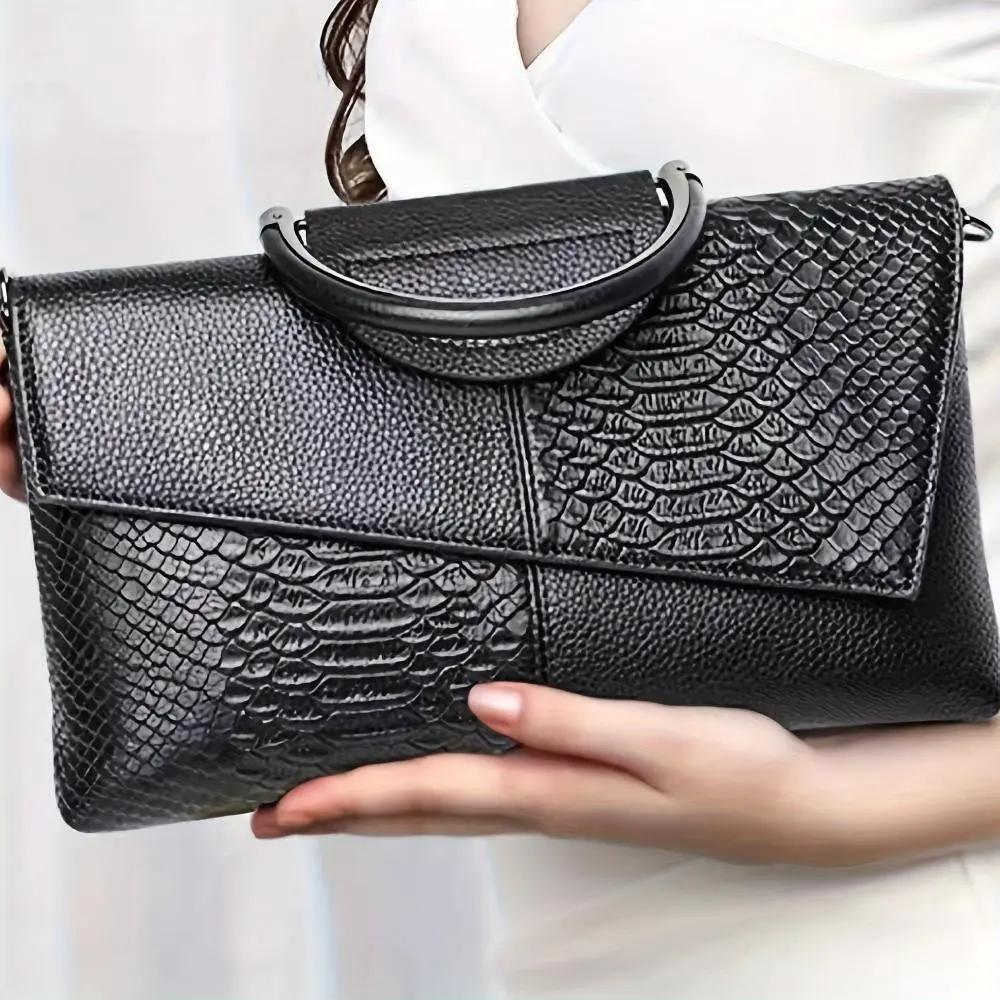 Cassandre | Sac à Main en Simili Cuir Crocodile Luxueux