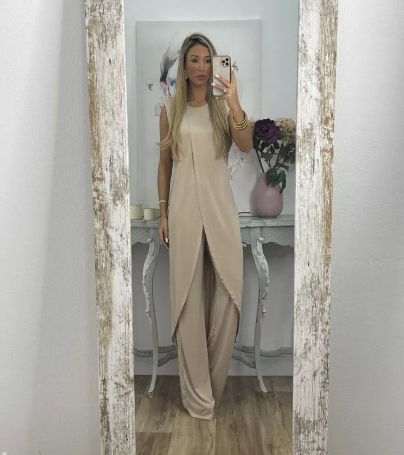Flavia - Élégant Ensemble Sans Manches