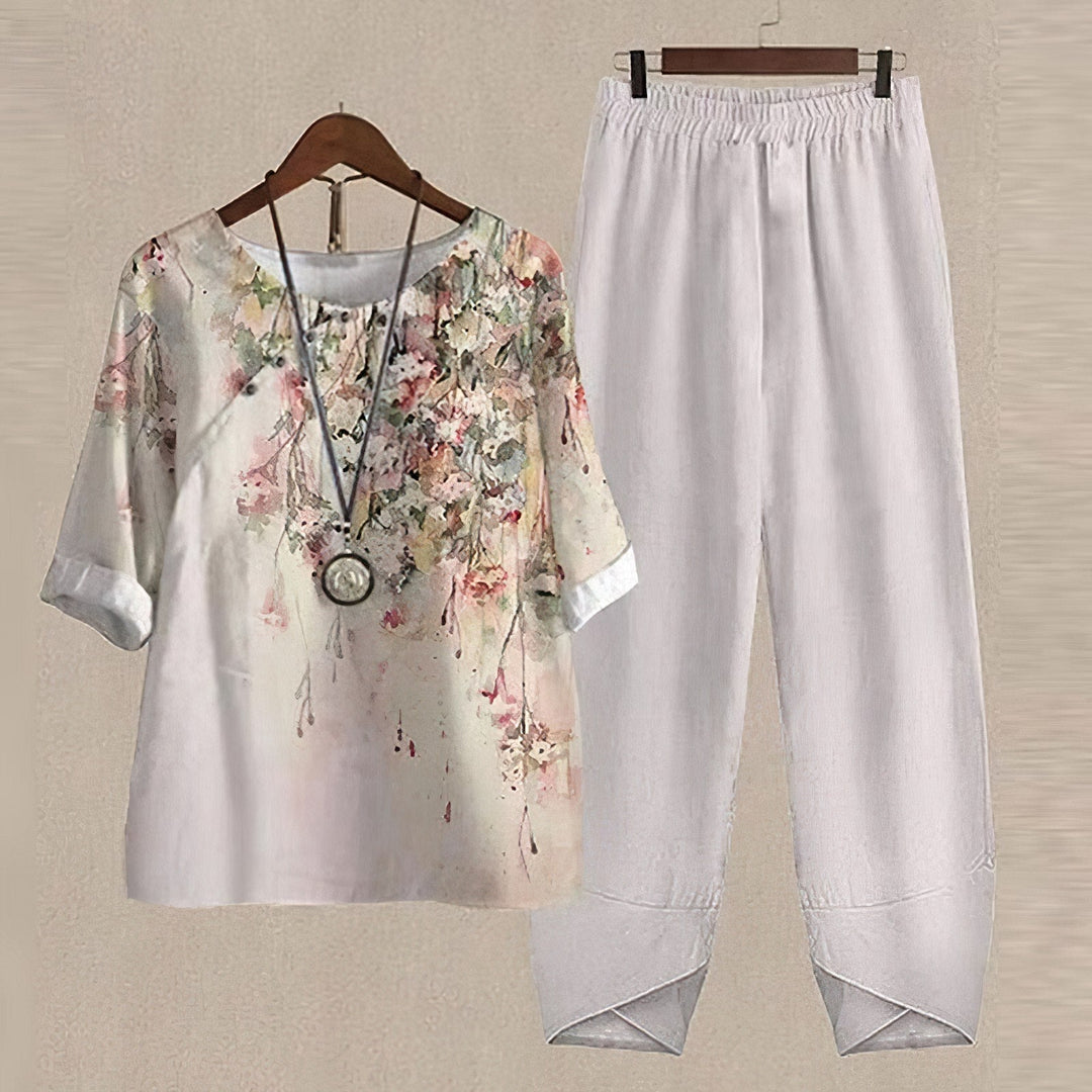 Lilou - Ensemble élégant et confortable : chemise et pantalon