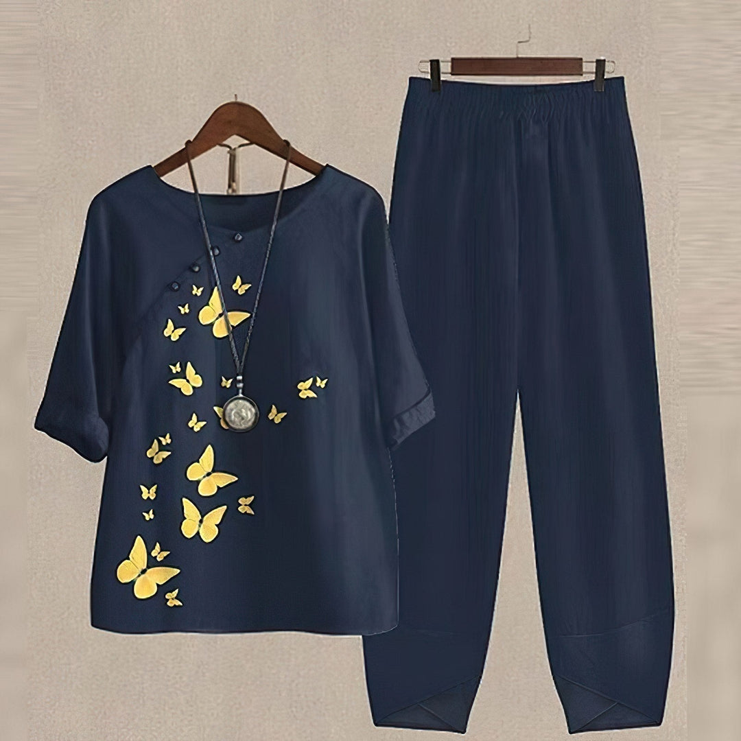 Lilou - Ensemble élégant et confortable : chemise et pantalon