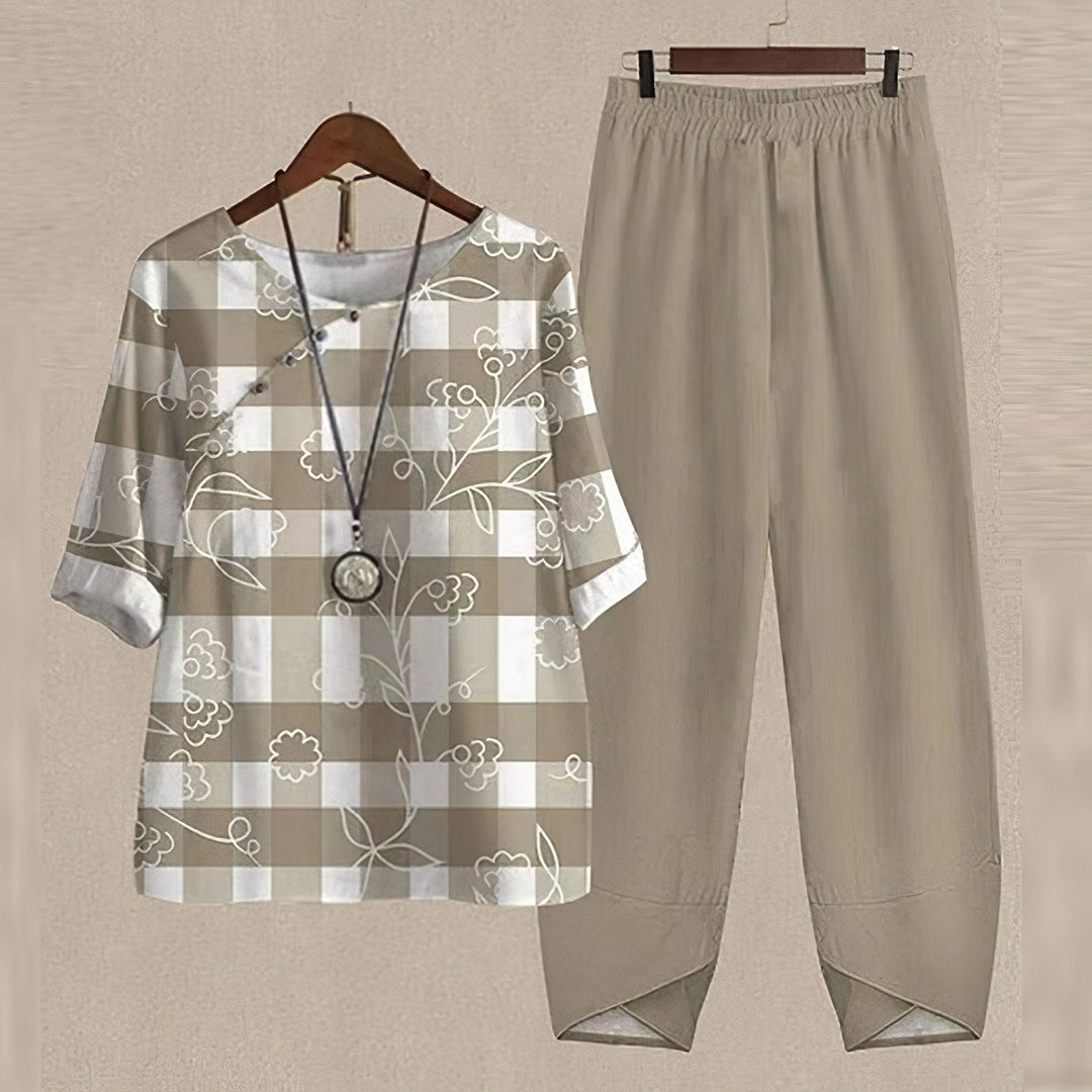 Lilou - Ensemble élégant et confortable : chemise et pantalon