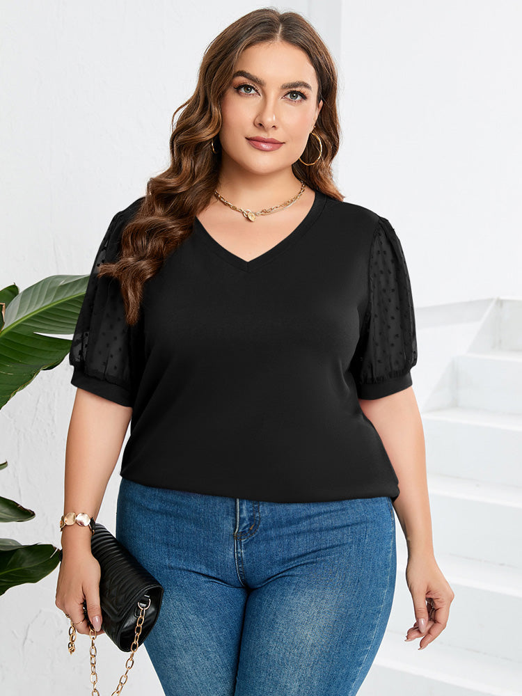 Élise - T-shirt décontracté à col en V