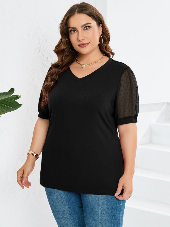 Élise - T-shirt décontracté à col en V