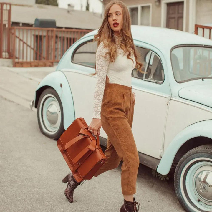 Noué | Sac Vintage Twist en Bleu et Rose